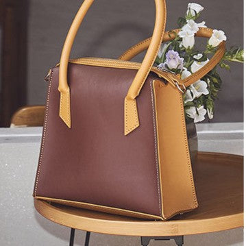DIY Genuine Leather Crossbody Bag Kit – Handmade Cowhide Shoulder Bag Craft Set for Beginners with Video Tutorial (Daily Use, Multi Colors)