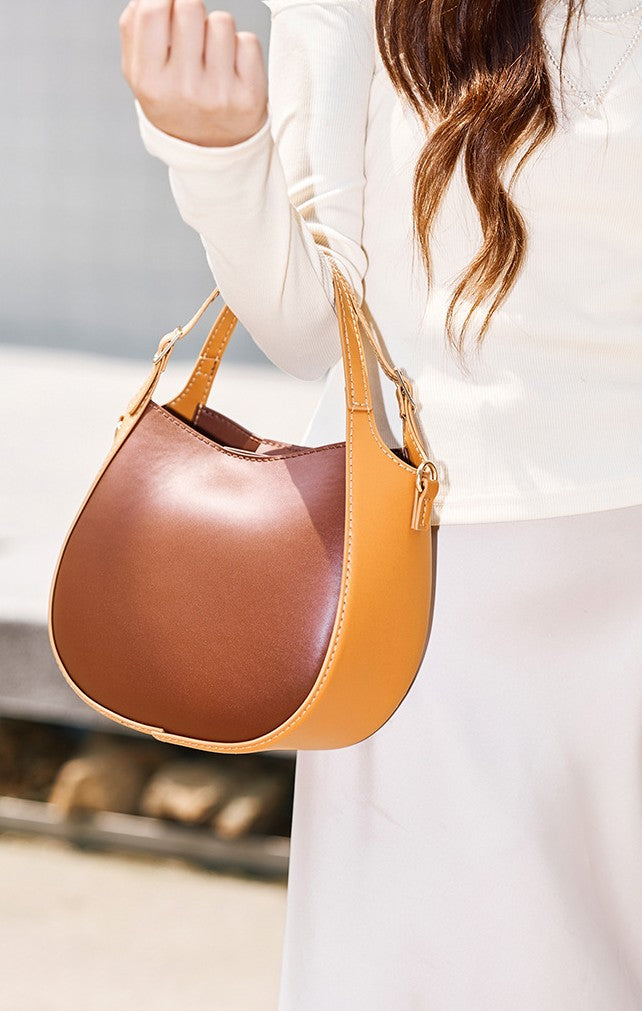 DIY Leather Bucket Bag Kit – Handmade Crossbody Shoulder Bag Craft Set for Beginners with Video Tutorial