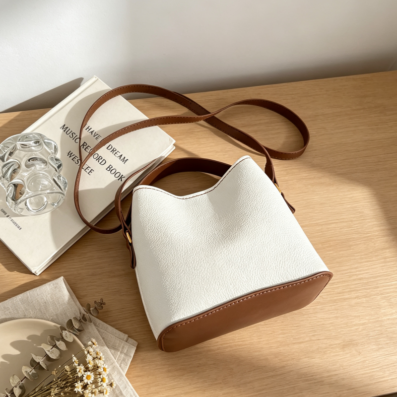 DIY PU Leather Bucket Bag Kit | Beginner-Friendly Handmade Crossbody Tote Bag Craft Set with Video Tutorial
