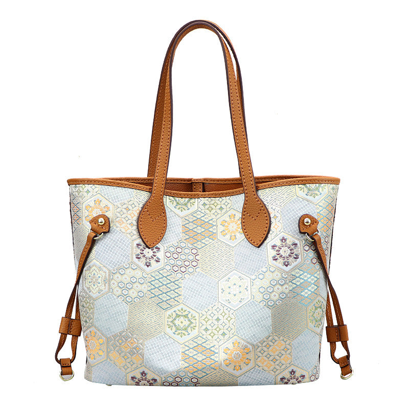 DIY Leather Tote Bag Kit – Beginner Large Cowhide Work & Shoulder Bag