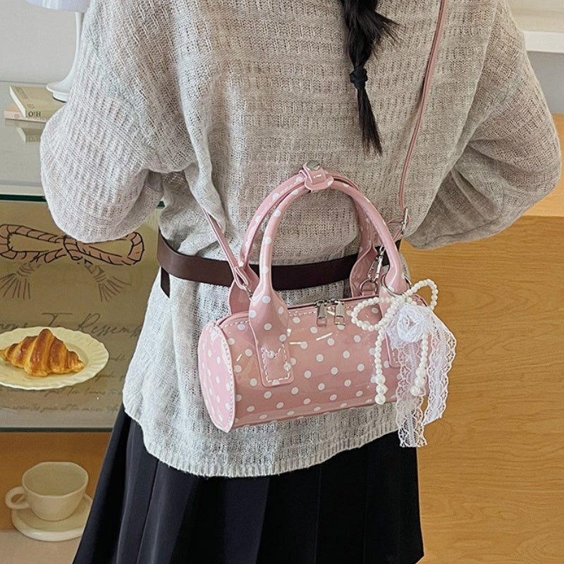 DIY Polka Dot PU Leather Handbag Kit | Beginner-Friendly Mini Tote & Crossbody Purse Craft Set with Video Tutorial
