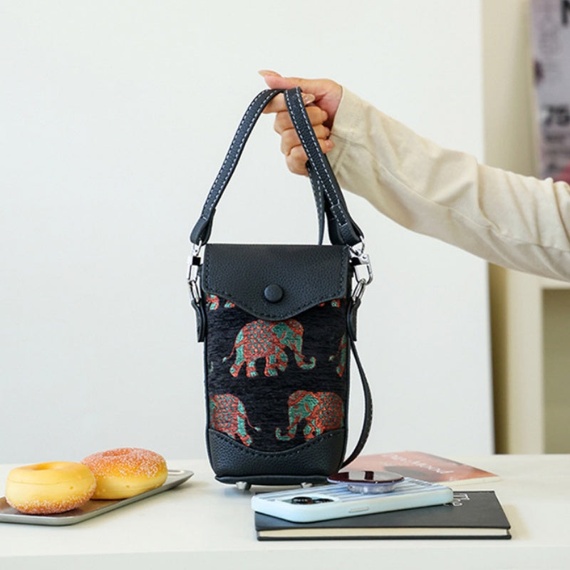 DIY Phone Crossbody Bag Kit – Beginner PU Leather Sewing Kit for Women