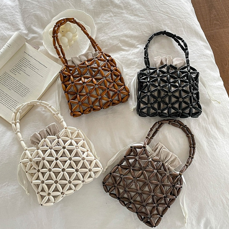 DIY Wooden Beaded Handbag Kit | Beginner-Friendly Handmade Shoulder Bag Craft Set with Video Tutorial