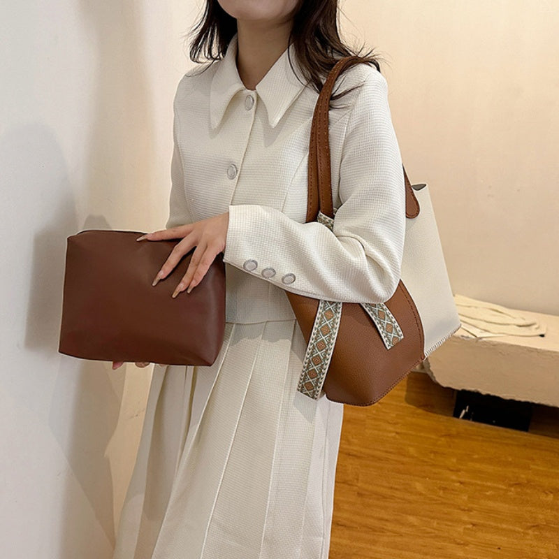 DIY Handmade PU Leather Tote Bag Kit – Beginner-Friendly Craft Set with Pre-Cut Materials & Video Tutorial | Large Capacity Shoulder & Hand Carry Bag