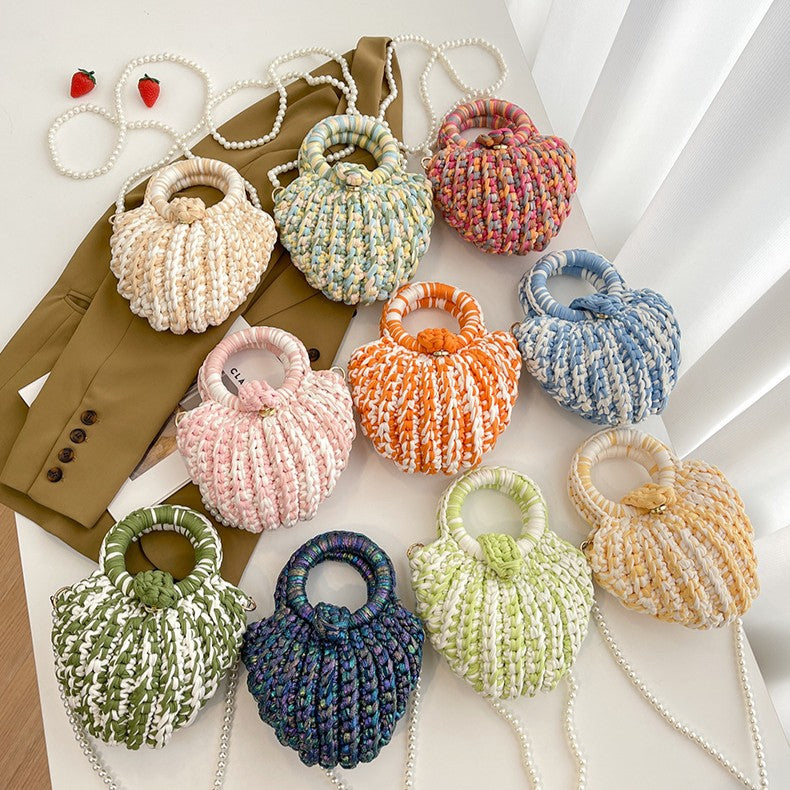 DIY Crochet Shoulder Bag Kit for Beginners – Handmade Yarn Purse Craft Kit with Video Tutorial & Complete Materials