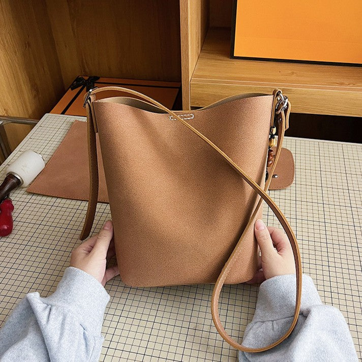 DIY Suede Shoulder Bag Kit for Beginners | Handmade Crossbody Tote Bag Sewing Craft Set with Video Tutorial
