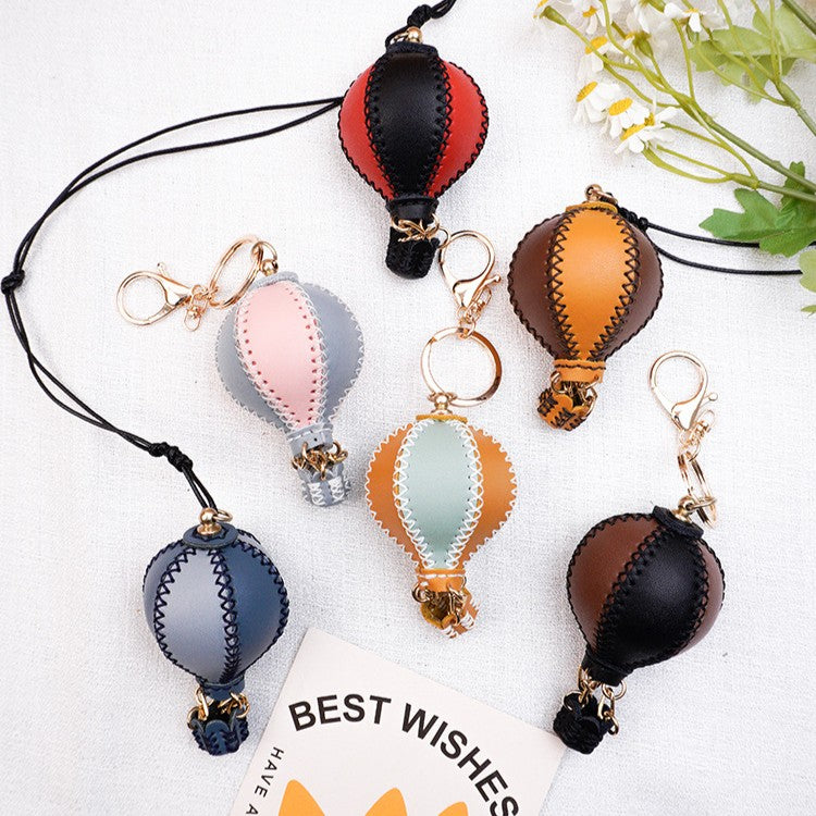 DIY Genuine Leather Keychain Charm Kit for Beginners – Handmade Bag Charm & Keyring Craft Kit with Pre-Cut Materials and Video Tutorial