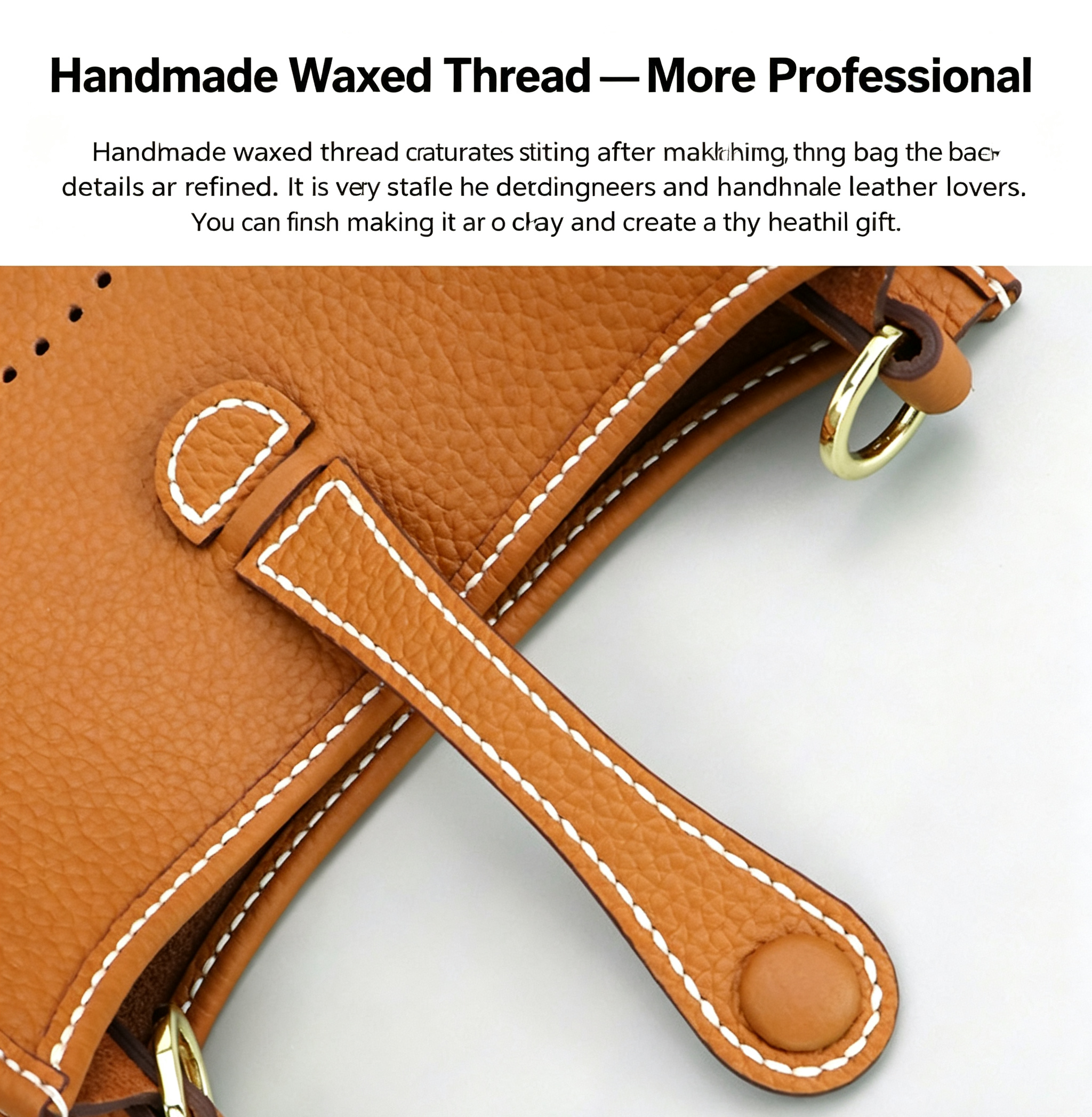 DIY Leather Crossbody Bag Kit for Beginners, Handmade Cowhide Shoulder Bag Sewing Kit, Pre-Cut Leather Craft Kit with Video Tutorial