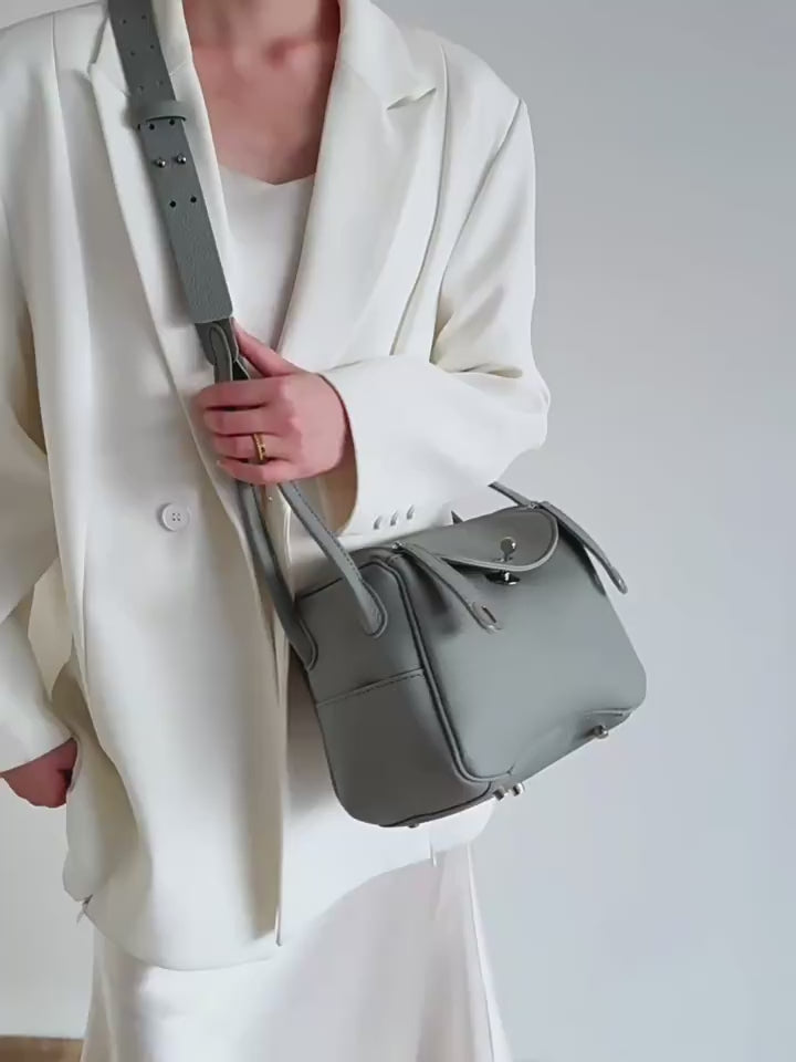 DIY Genuine Leather Shoulder Bag Kit – Handmade Cowhide Crossbody Bag Craft Set for Beginners (Small & Large Size, Video Tutorial Included)