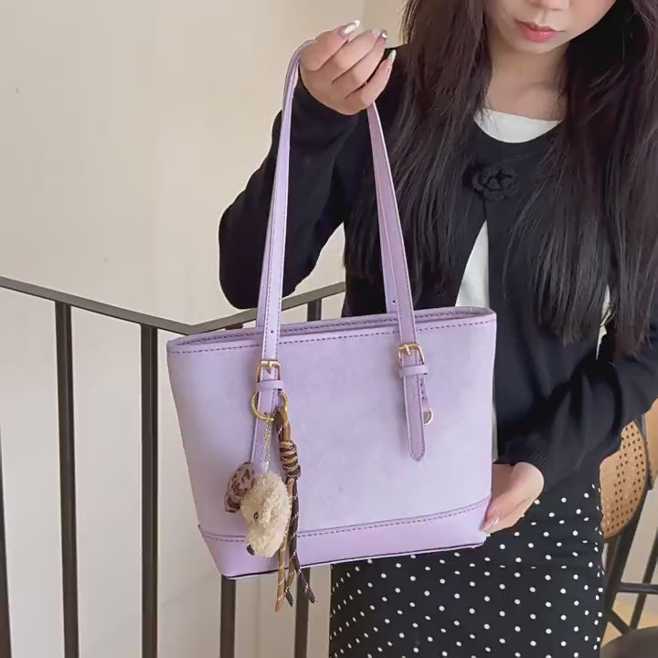 DIY PU Leather Handbag Sewing Kit for Beginners – Handmade Crossbody Tote Bag Craft Set with Pre-Cut Materials & Video Tutorial