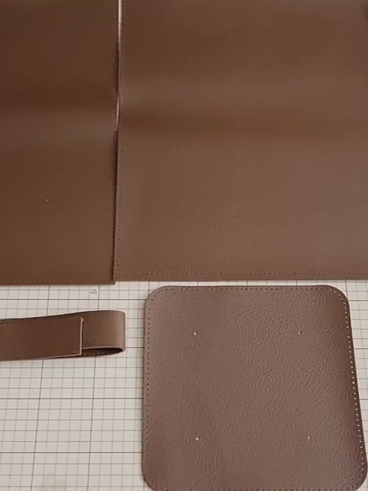 DIY Leather Shoulder Bag Kit for Beginners | Handmade PU Leather Tote Bag Sewing Craft Set with Video Tutorial Gift for Her