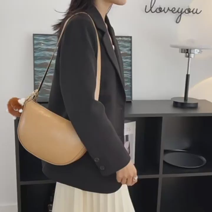 DIY Handmade PU Leather Shoulder Bag Kit – Beginner-Friendly Craft Set with Pre-Cut Materials & Step-by-Step Video Tutorial | Crossbody Adjustable Strap Bag