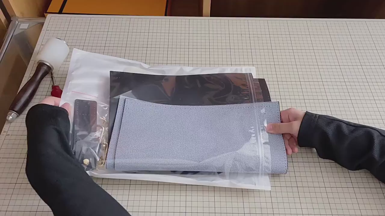 DIY Denim Shoulder & Tote Bag Kit for Beginners – Pre-Cut Sewing Craft Set with Video Tutorial, Handmade Canvas Denim Handbag DIY Kit