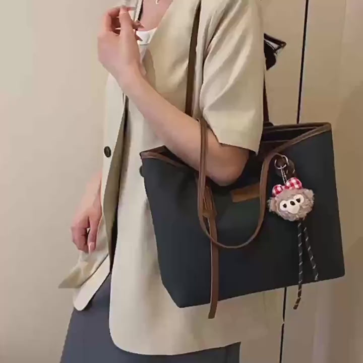 DIY Large PU Leather Tote Bag Kit for Beginners | Handmade Shoulder Handbag Sewing Kit with Video Tutorial