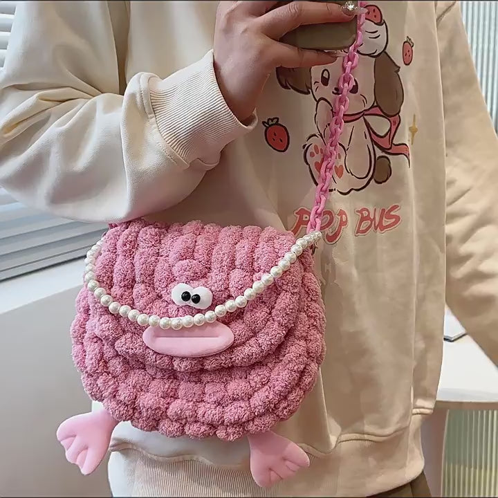 DIY Crochet Shoulder Bag Kit for Beginners – Handmade Yarn Crossbody Purse Craft Kit with Video Tutorial