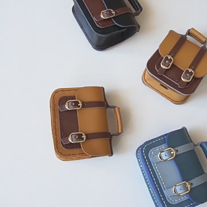 DIY Leather Earbud Case Kit | Handmade Cowhide Earphone Storage Pouch Craft Set with Video Tutoria