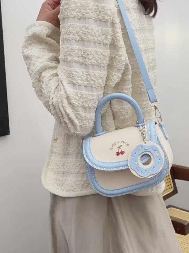 DIY PU Leather Shoulder Bag Kit for Beginners – Handmade Crossbody & Handbag Sewing Kit with Pre-Cut Materials and Video Tutorial