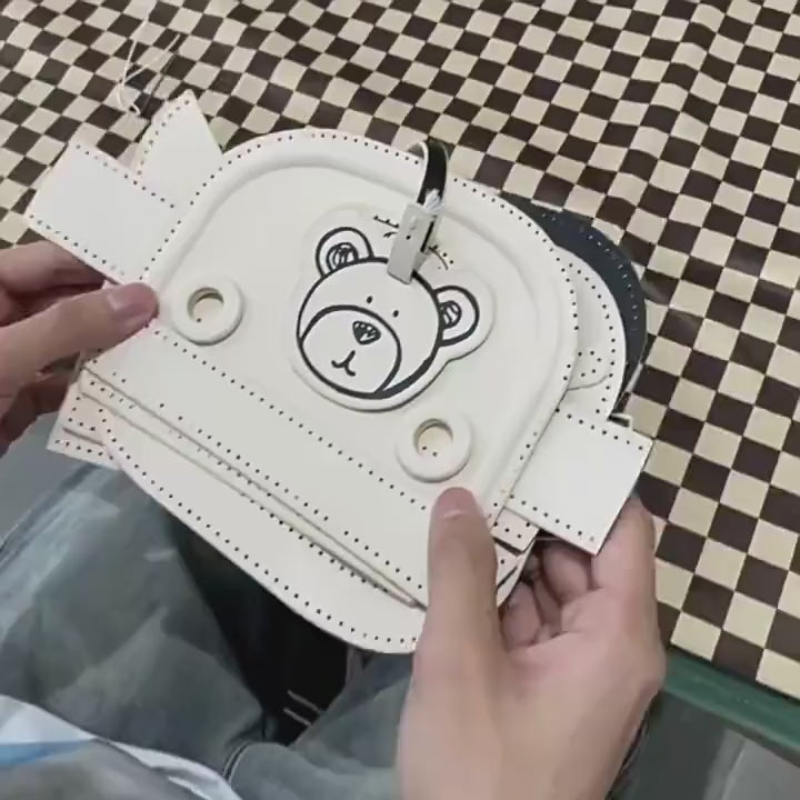 DIY PU Leather Handbag Kit for Beginners – Pre-Cut & Pre-Punched Crossbody Bag Craft Set with Video Tutorial, Handmade Gift Sewing Kit