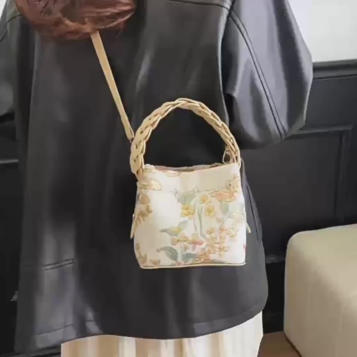 DIY Mini PU Leather Handbag Kit for Beginners – Handmade Crossbody Purse Sewing Kit with Video Tutorial & Complete Materials