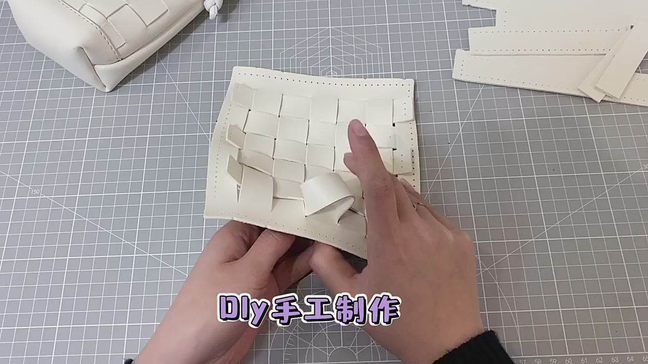 DIY Handmade Crossbody & Handbag Kit for Beginners – Pre-Cut PU Leather Sewing Set with Video Tutorial, Multi-Way Wear Gift Bag