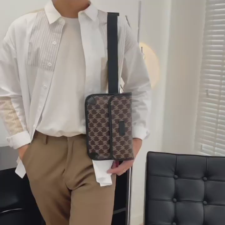 DIY PU Leather Crossbody Bag Kit – Handmade Shoulder Bag Craft Kit for Beginners with Video Tutorial (Letter Design Vintage Style)