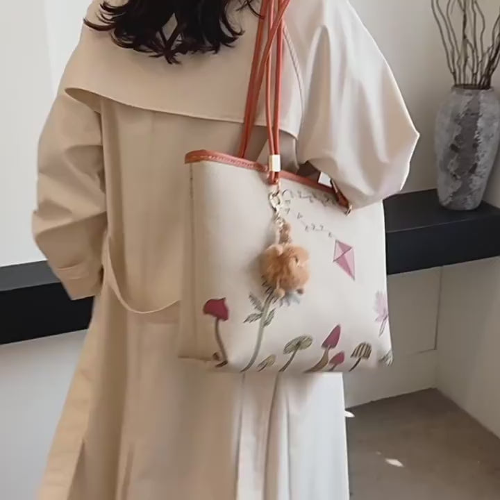 DIY Canvas Tote Bag Kit for Beginners | Handmade Shoulder Handbag Sewing Kit with Video Tutorial