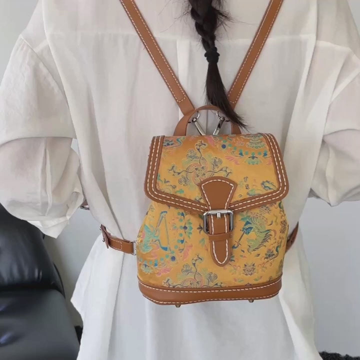 DIY PU Leather & Fabric Handbag Kit for Beginners | Handmade Tote, Shoulder & Backpack Sewing Craft Set with Video Tutorial