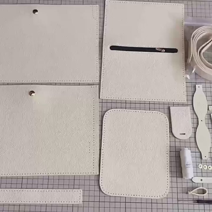 DIY PU Handbag Kit – Beginner-Friendly 8-Minute Craft Set | Lightweight Crossbody & Handheld Bag | Pre-Cut Materials Gift for Women