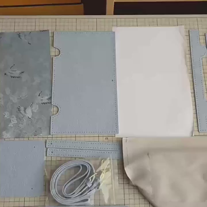 DIY PU Leather Bow Bucket Bag Kit | Beginner-Friendly Vintage Handbag Craft Set with Video Tutorial
