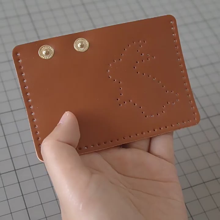 DIY Leather Bunny Wallet Kit – Handmade Colorful Leather Craft Wallet Set for Beginners