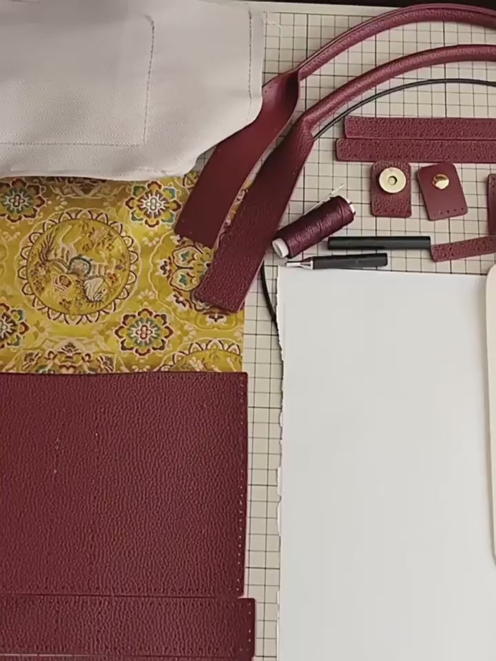 DIY Handbag Craft Kit | Beginner-Friendly PU Leather Tote Bag Set | 8-Min Easy Handmade Shoulder & Crossbody Bag Kit