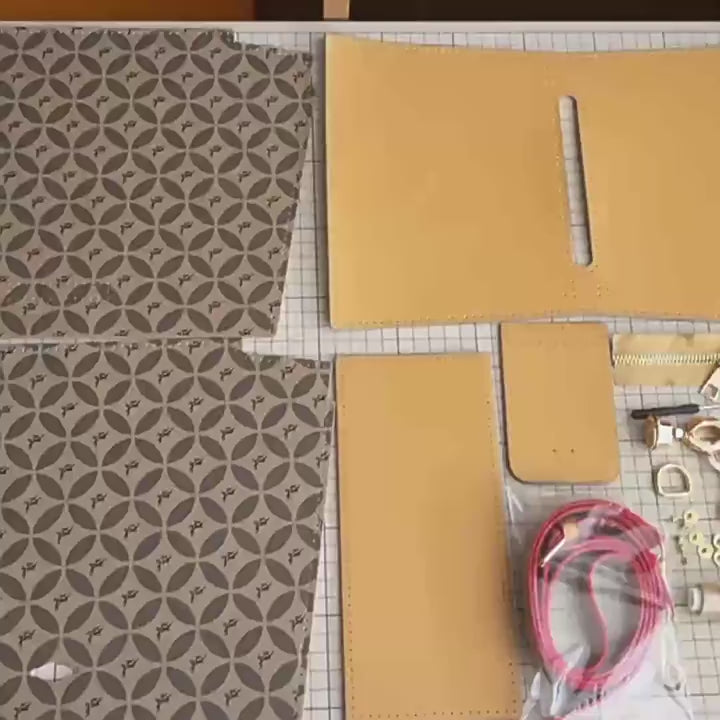 DIY PU Leather Handbag Kit | Beginner-Friendly Tote & Crossbody Purse Craft Set with Video Tutorial