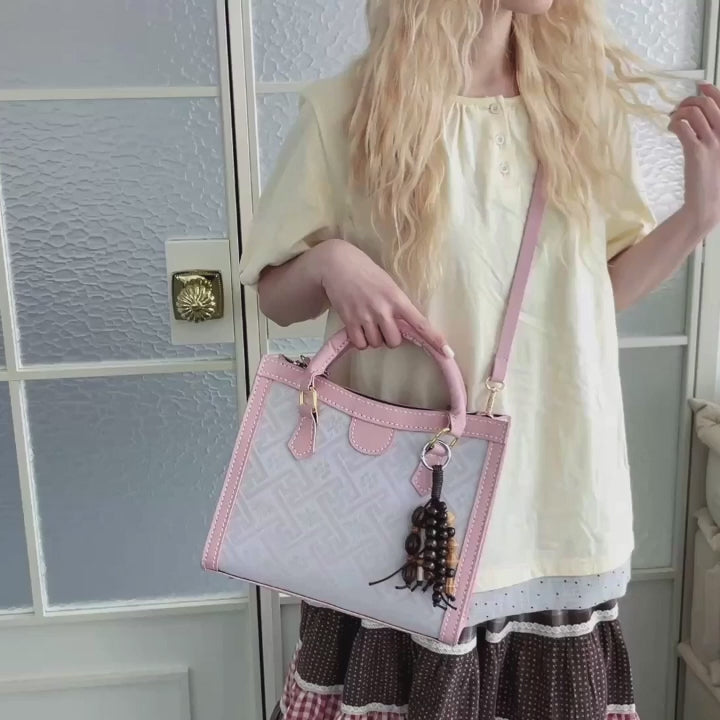 DIY PU Leather Handbag Kit – Beginner-Friendly Handmade Tote Bag Craft Set with Video Tutorial (Shoulder / Crossbody / Hand Carry)
