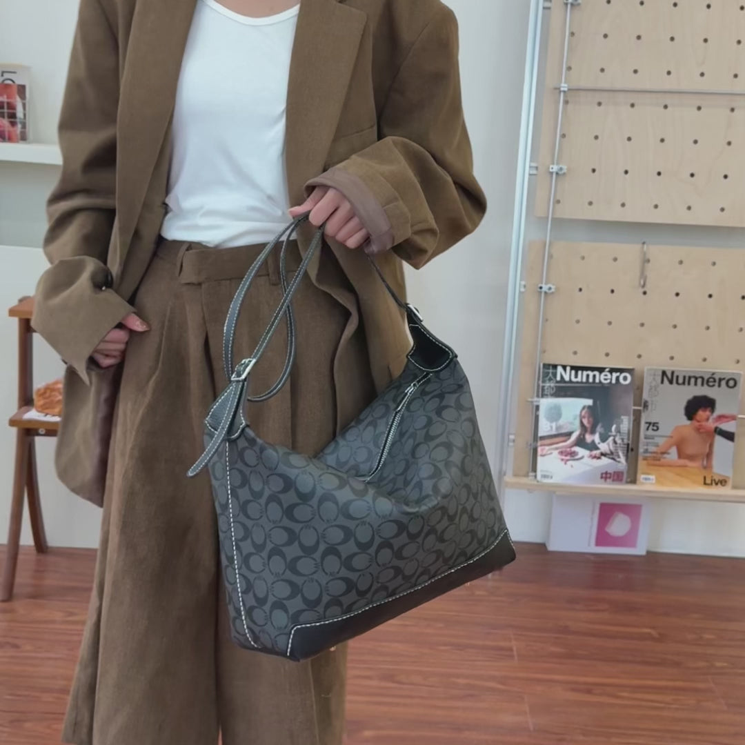 DIY Large Tote Bag Kit for Beginners – Handmade PU Leather Shoulder Bag Sewing Kit with Pre-Cut Materials & Video Tutorial