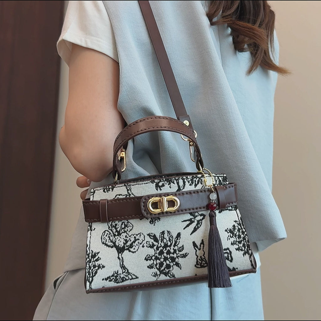 DIY PU Leather Crossbody Bag Kit for Beginners – Handmade Shoulder Bag Sewing Kit with Pre-Cut Materials & Video Tutorial