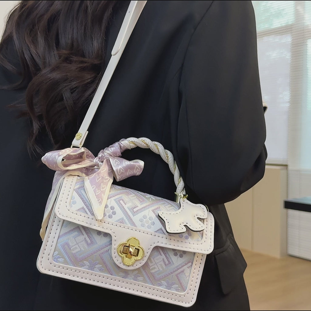 DIY PU Leather Casual Women's Bag Kit – Handmade Shoulder, Crossbody & Tote Bag Sewing Kit for Beginners with Video Tutorial
