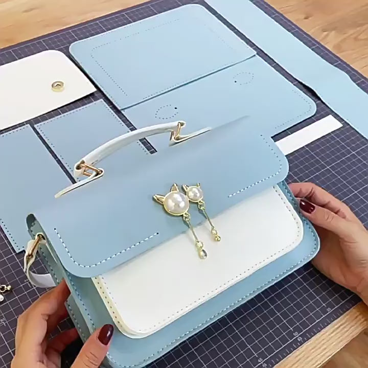 DIY Leather Handbag Kit | Beginner Crossbody & Handheld Bag Craft Set