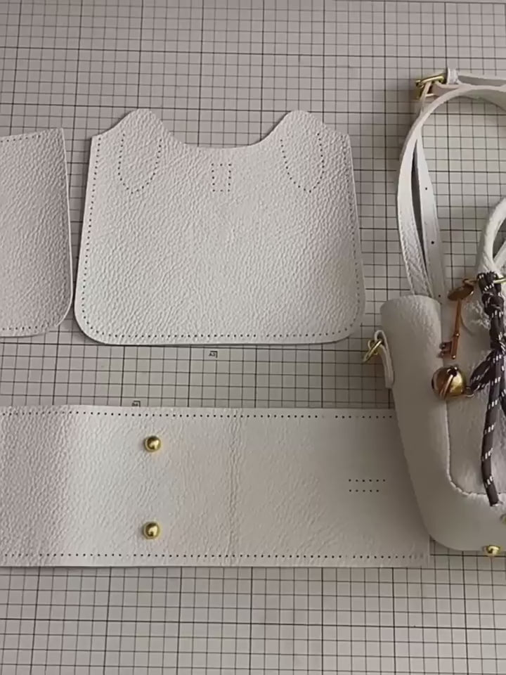 DIY Handmade PU Tote Bag Kit – Beginner Friendly Leather Craft Set with Video Tutorial
