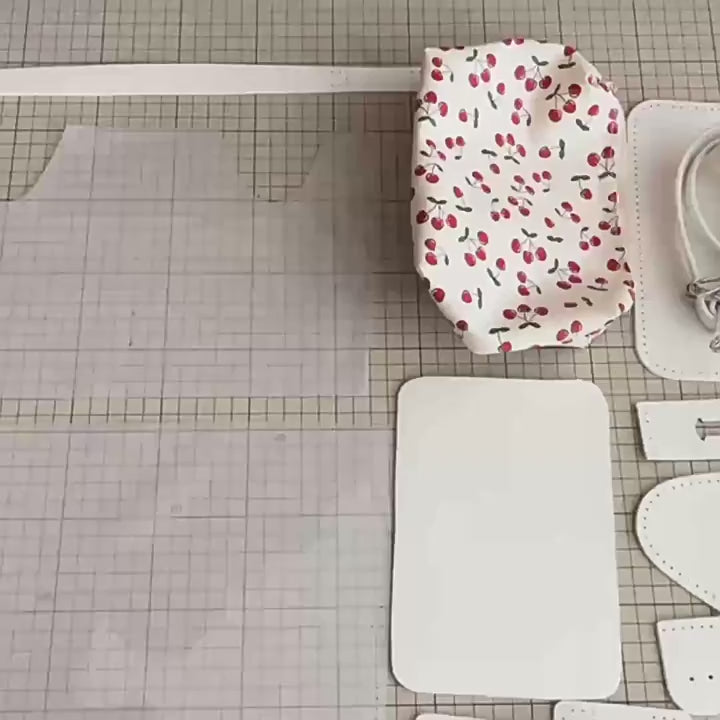 DIY Transparent Cherry Print PVC Handbag Kit | Cute Sweet Crossbody Purse Craft Set with Video Tutorial