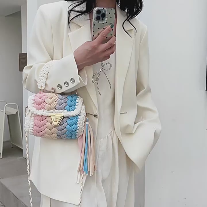 DIY Cotton Crossbody Bag Kit for Beginners | Handmade Shoulder & Tote Bag Sewing Craft Set with Video Tutorial