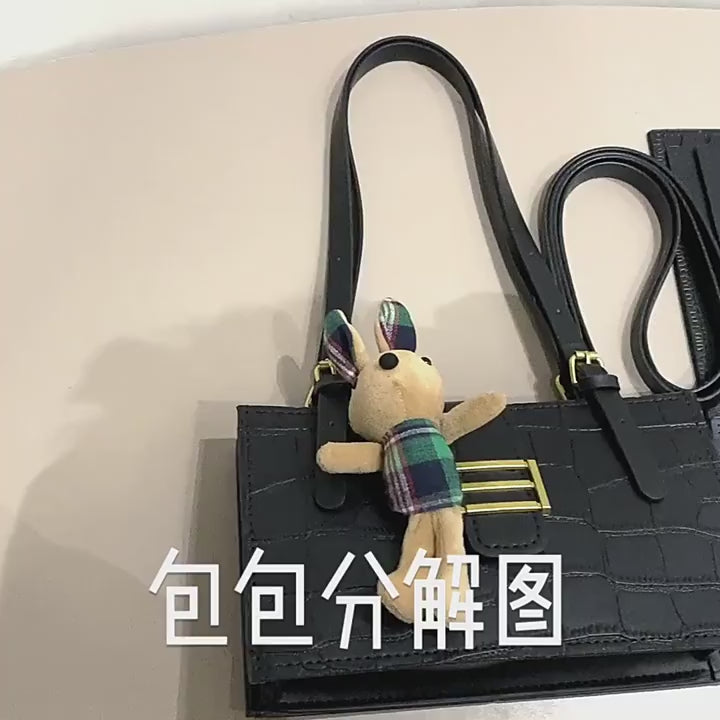 DIY PU Leather Handbag Sewing Kit for Beginners – Handmade Tote Bag Craft Kit with Pre-Cut Materials & Video Tutorial