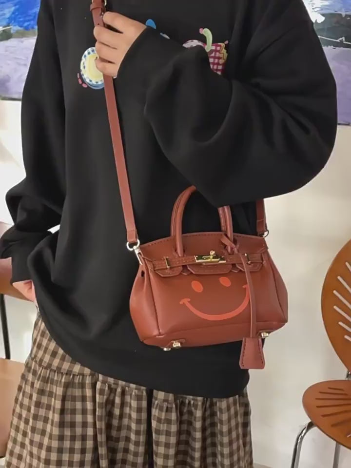 DIY PU Leather Handbag Kit for Beginners – Pre-Cut Crossbody & Handheld Sewing Kit with Video Tutorial, Elegant Small Tote Craft Set
