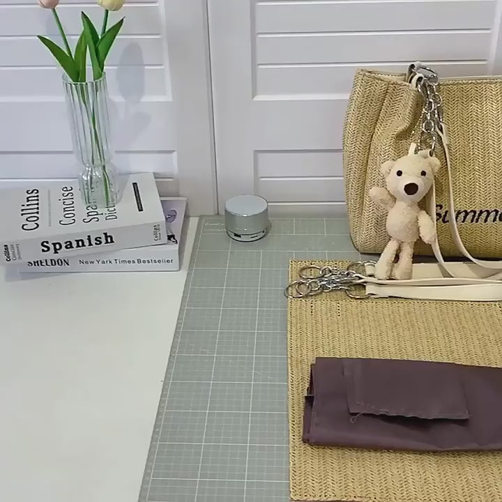 DIY PU Leather Tote Bag Kit for Beginners – Handmade Shoulder Bag Craft Set with Video Tutorial & Pre-Cut Materials