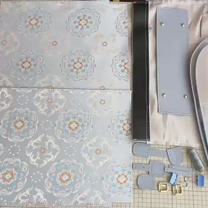 DIY PU Tote Bag Kit – Handmade Large Shoulder Handbag Craft Set for Beginners with Video Tutorial