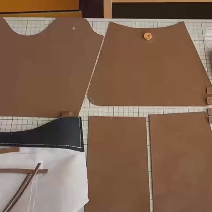 DIY PU Leather Tote Bag Kit | Beginner-Friendly Large Work Tote & Basket Bag Craft Set with Video Tutorial