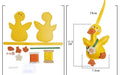DIY Leather Duck Keychain Kit – Handmade Cute Duck Charm Craft Set in PU & Genuine Leather